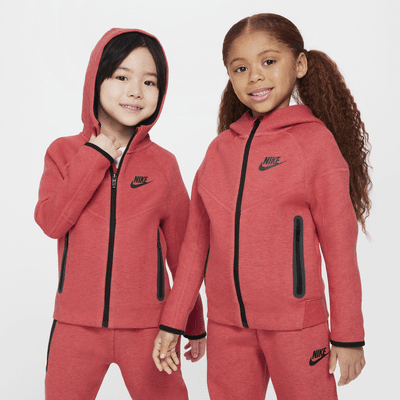 Conjunto de sudadera con gorro de dos piezas para niños talla pequeña Nike Sportswear Tech Fleece Full-Zip Set