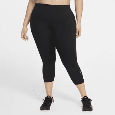 Leggings cropped de tiro medio para mujer Nike One (talla grande)