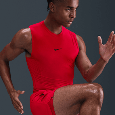 Nike Pro Playera de fitness ajustada sin mangas Dri-FIT para hombre