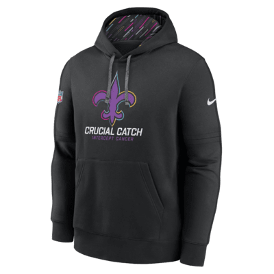 Sudadera con gorro sin cierre Nike de la NFL para hombre New Orleans Saints Crucial Catch Club