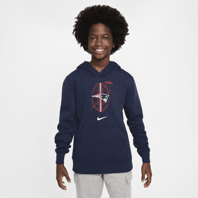 New England Patriots Club Icon Edition Nike NFL Fleece-Hoodie für ältere Kinder