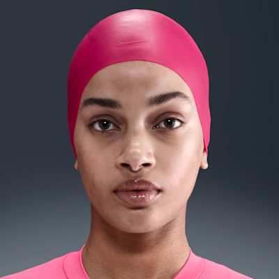 Gorro de entrenamiento de silicona para pelo largo Nike Swim Solid