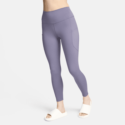 Leggings tiro alto de 7/8 con bolsillos para mujer Nike One