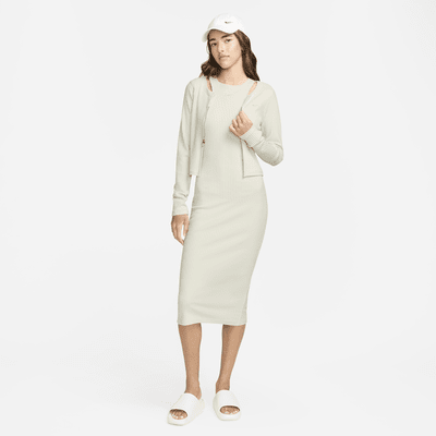 Vestido sin mangas slim midi para mujer Nike Sportswear Chill Rib