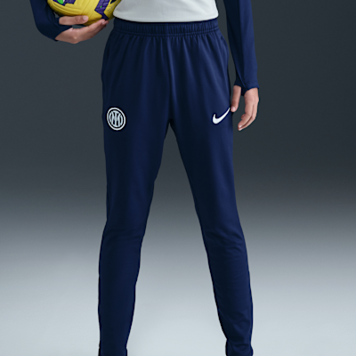 Fotbollsbyxor Inter Milan Strike Nike Dri-FIT i stickat material för ungdom