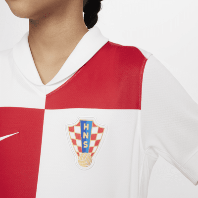 Camisola de futebol de réplica Nike Dri-FIT do equipamento principal Stadium Croácia 2024/25 Júnior