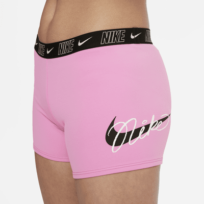 Conjunto de shorts y bikini de espalda deportiva para niña talla grande Nike Swim Logo Tape