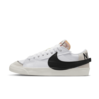 Blazer Low 77 Jumbo Swoosh Casual Shoes in White/White Size 11.5 Leather/Suede Finish Line Shoes Flat Shoes Casual Shoes 