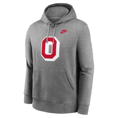 Sudadera con gorro sin cierre universitaria Nike para hombre Ohio State Buckeyes Legacy Club Primary Logo