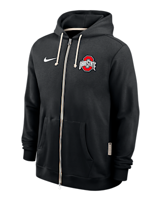 Мужское худи Ohio State Sideline Nike Dri-FIT College Full-Zip Hoodie