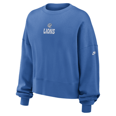 Detroit Lions Rewind Women's Nike NFL Pullover Crew