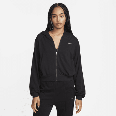 Nike Sportswear Chill Terry hosszú cipzáras, francia frottír, laza, kapucnis női pulóver