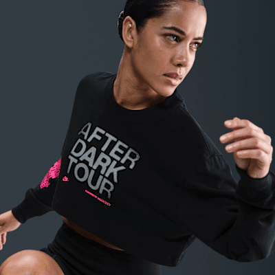 Playera de manga larga oversized cropped para mujer Nike