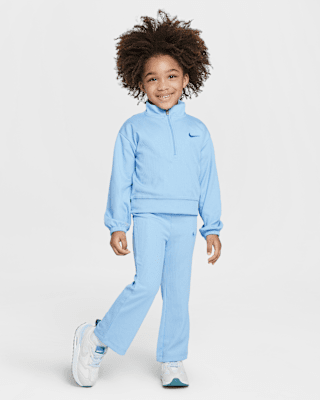 Детские тайтсы Nike Game, Swoosh, Match! Toddler Quarter-Zip Ribbed Top and Leggings Set