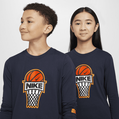 Playera de manga larga para niños grandes Nike Sportswear