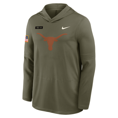 Texas 2025 Military Appreciation Men's Nike Dri-FIT College Long-Sleeve Hooded Top