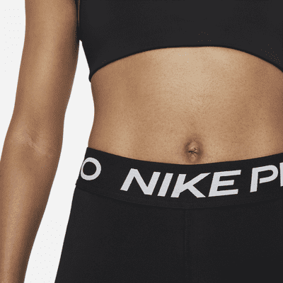 Nike Pro Women's Mid-Rise Crop Mesh-Panel Leggings