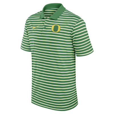 Polo universitario Nike Dri-FIT para hombre Oregon Ducks Primetime Victory Striped