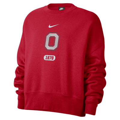 Sudadera con cuello redondo Nike College para mujer Ohio State