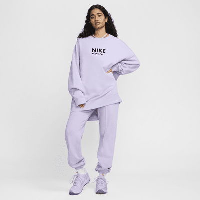 Nike Sportswear Dessuadora de coll rodó oversized de teixit Fleece - Dona