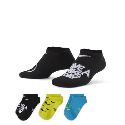 Nike Everyday Older Kids' Lightweight No-Show Socks (3 Pairs)