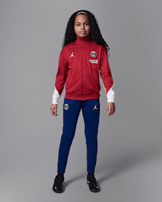 Подростковый спортивный костюм Paris Saint-Germain Strike Fourth Big Kids' Jordan Dri-FIT Soccer Knit Tracksuit