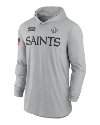 Мужские  New Orleans Saints Salute to Service Edge Mascot Lockup Men’s Nike Dri-FIT NFL Long-Sleeve Hooded Top