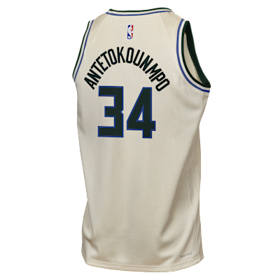 Jersey Nike de la NBA Swingman para niño talla grande de Giannis Antetokounmpo de los Milwaukee Bucks City Edition