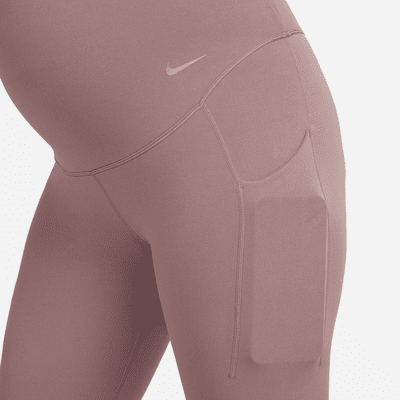 Leggings de maternidad de tiro alto de 7/8 de baja sujeción con bolsillos para mujer Nike Zenvy (M)