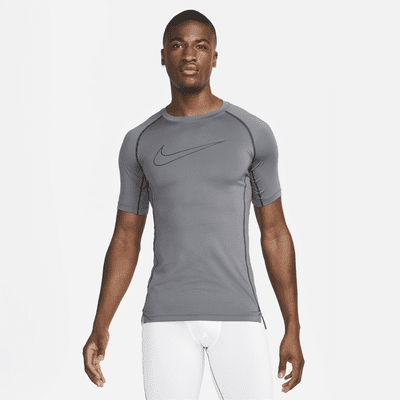 Nike Pro Dri Fit Slim Fit Short Sleeve T-Shirt Grey
