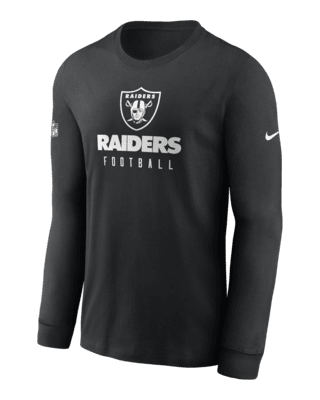 NFL Las Vegas Raiders Men's Long Sleeve T-Shirt White Medium