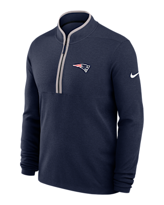 Мужские  New England Patriots Logo Victory Nike Dri-FIT NFL 1/2-Zip Long-Sleeve Top