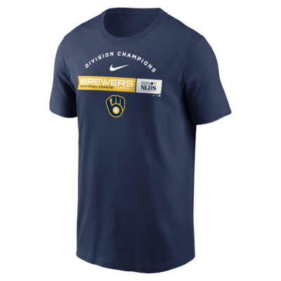 Men's Navy Milwaukee Brewers Button-Up Baseball Jersey 
