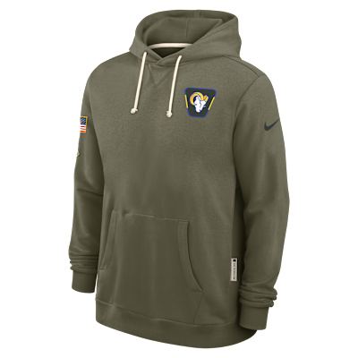 Los Angeles Rams Salute to Service Sideline Dominant Force Men's Nike Dri-FIT NFL Pullover Hoodie