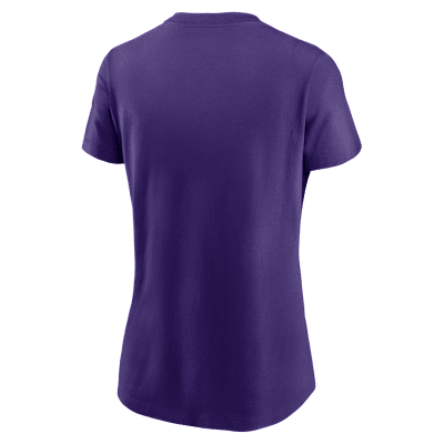 Playera Nike College para mujer LSU Athletic Prep Arch Local Script