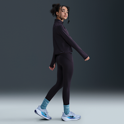 Nike Pro Parte de arriba de manga larga Therma-FIT con media cremallera - Niña