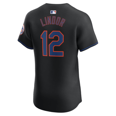 Jersey Nike Dri-FIT ADV de la MLB Elite para hombre Francisco Lindor New York Mets