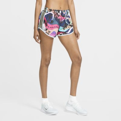 white nike running shorts