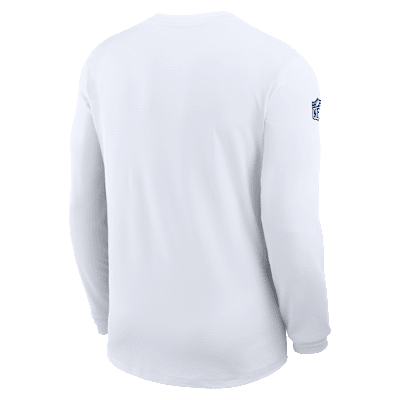 Playera de manga larga Nike Dri-FIT de la NFL para hombre Indianapolis Colts Sideline Coach