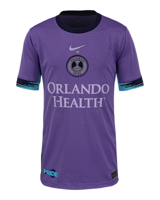 Детские джерси Barbra Banda Orlando Pride 2025 Stadium Away Big Kids' Nike Dri-FIT NWSL Replica Jersey