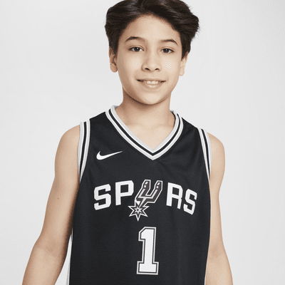 San Antonio Spurs 2022/23 Icon Edition Older Kids' (Boys') NBA Swingman Jersey