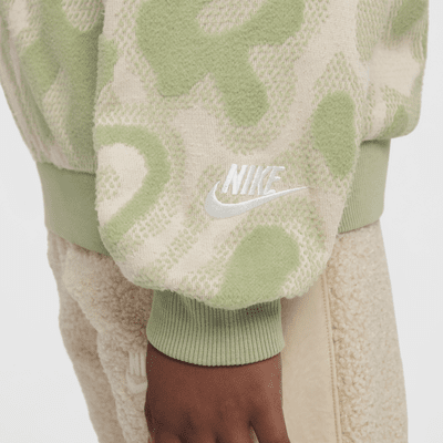 Nike Sportswear Big Kids' Oversized Fleece Crew-Neck Sweatshirt