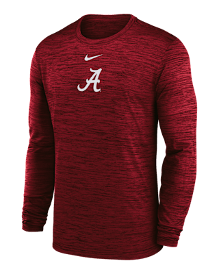Мужская футболка Alabama Sideline Velocity Nike Dri-FIT College Long-Sleeve