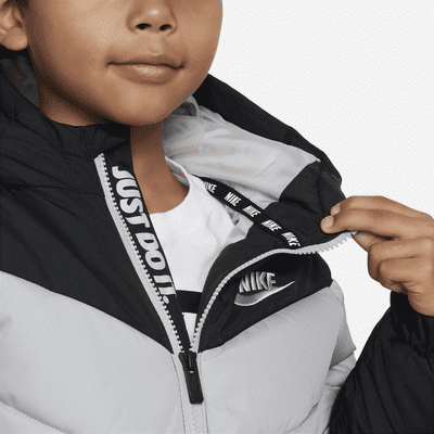 Nike Little Kids' Hooded Chevron Puffer Jacket