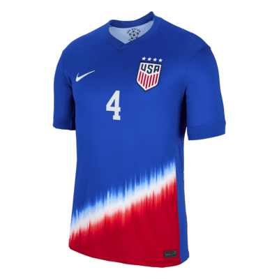 Jersey de fútbol Nike Dri-FIT de la selección nacional de fútbol femenino de Estados Unidos visitante 2024 Stadium Naomi Girma para hombre