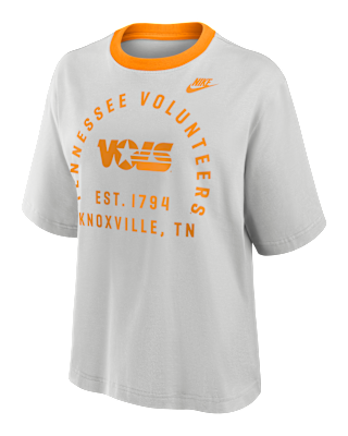 Женская футболка Tennessee Legacy Arch Script Boxy Nike College