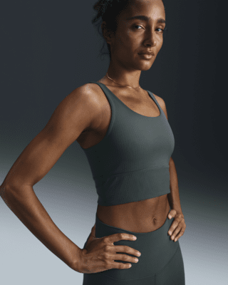 Женские  Nike Zenvy Rib Light-Support Padded Longline Sports Bra