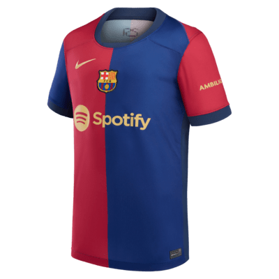 Lamine Yamal Barcelona 2024/25 Stadium Home Bid Kids' Nike Dri-FIT Soccer Jersey