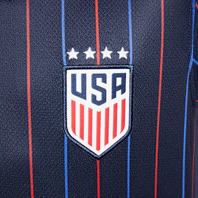 Jersey de futbol Nike Dri-FIT Replica de la Selección de Futbol Femenino de Estados Unidos visitante 2025 Stadium (equipo femenino) para niños talla grande