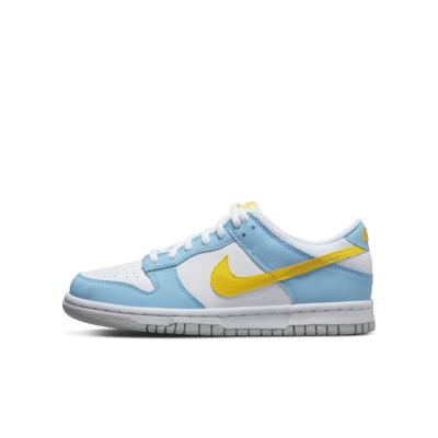 nike dunk low blue and yellow